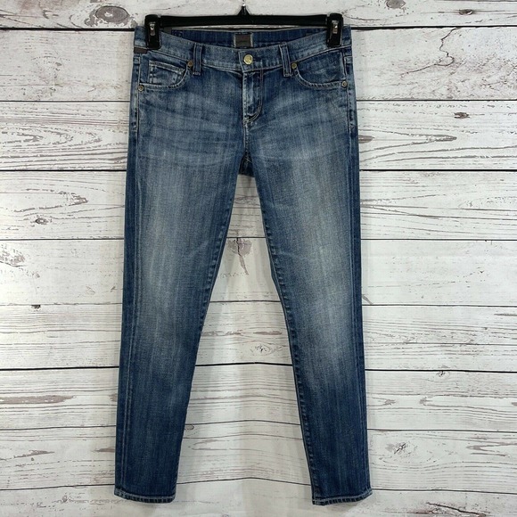 Citizens Of Humanity Denim - Citizens Of Humanity SZ 27 Phantom Cropped Jeans Skinny Leg Whiskered Low-Rise